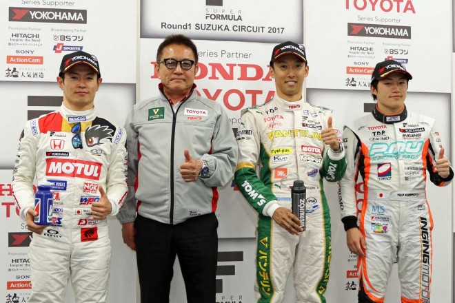 スーパーフォーミュラ開幕戦決勝後の会見の様子