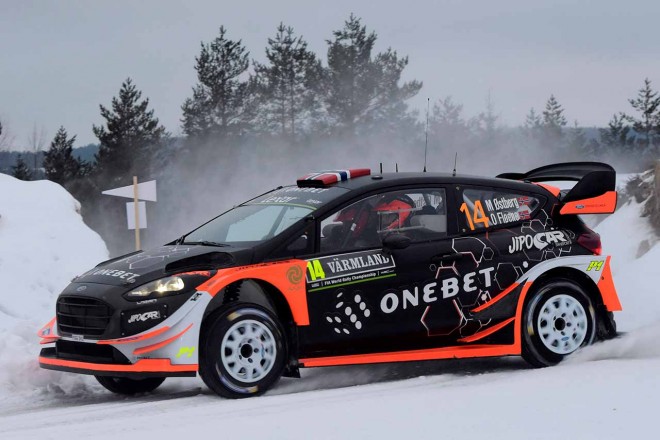 オストベルグは『ワンベット・ジッポカー・ワールドラリーチーム』でフォード・フィエスタWRCをドライブ
