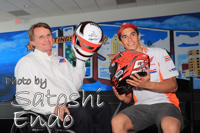 MotoGP現地トピックス：スズキの新旧ライダーが集結。会見では愛の告白も