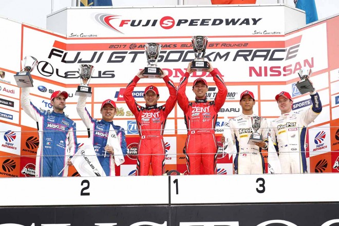 2017スーパーGT第2戦富士 GT500表彰台