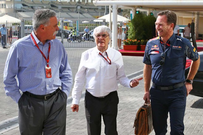 F1新会長のキャリーと前会長のエクレストン