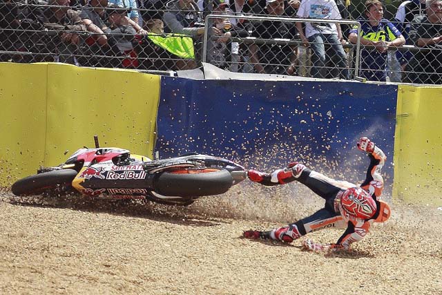 第5戦フランスGPで転倒を喫したマルク・マルケス