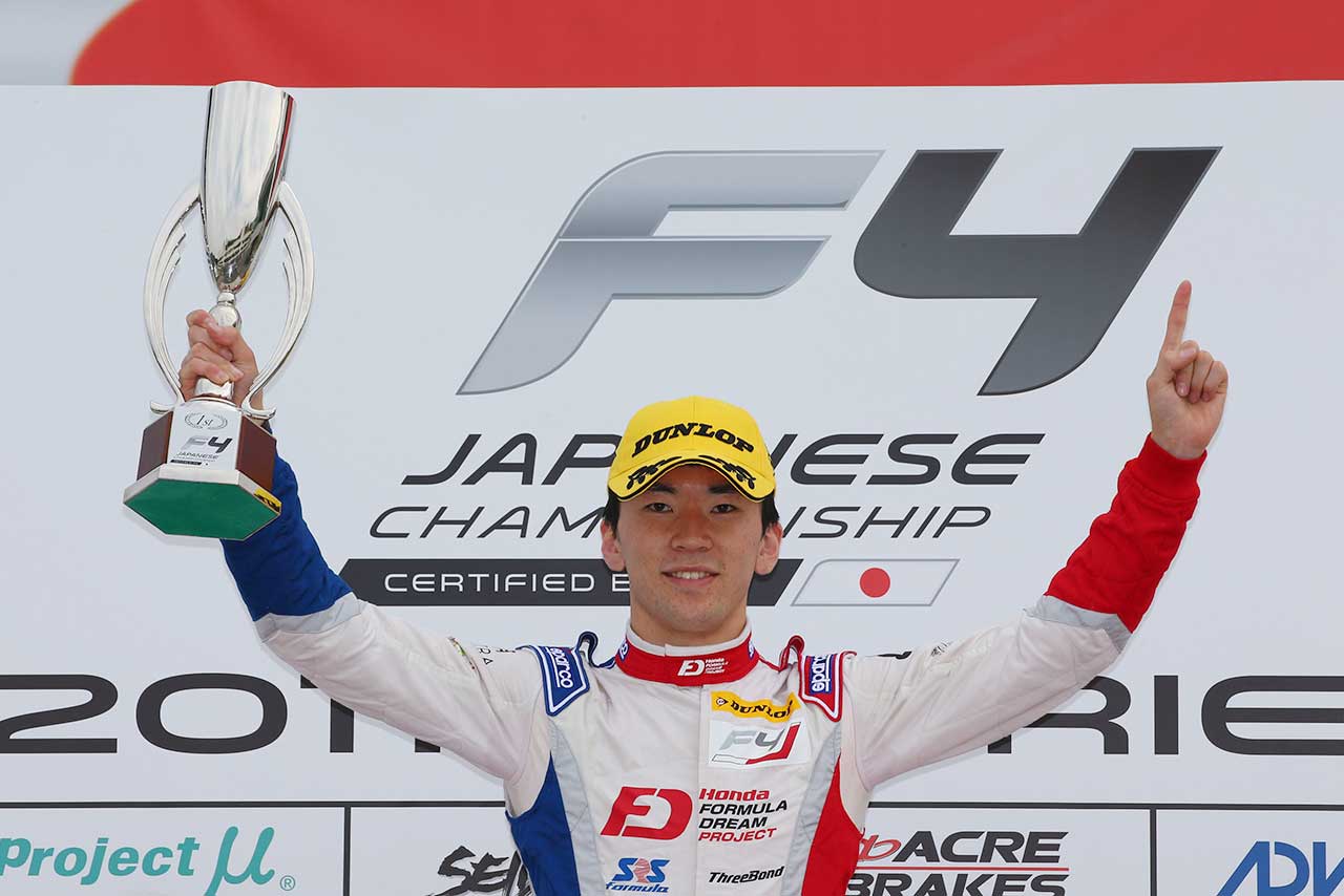 2017年のFIA-F4選手権第5戦を制した笹原右京（HFDP／SRS／コチラレーシング）