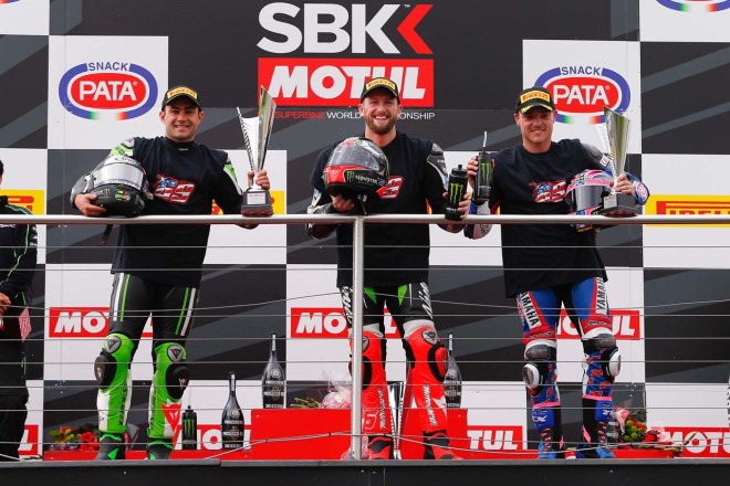 SBK第6戦イギリス　レース1表彰式