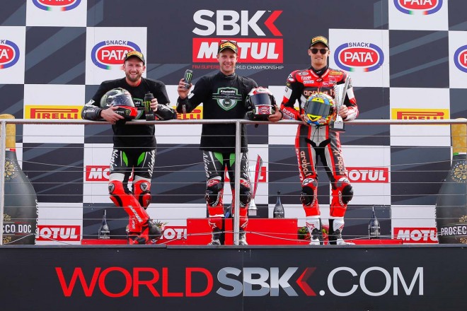 SBK第6戦イギリス　レース2表彰式