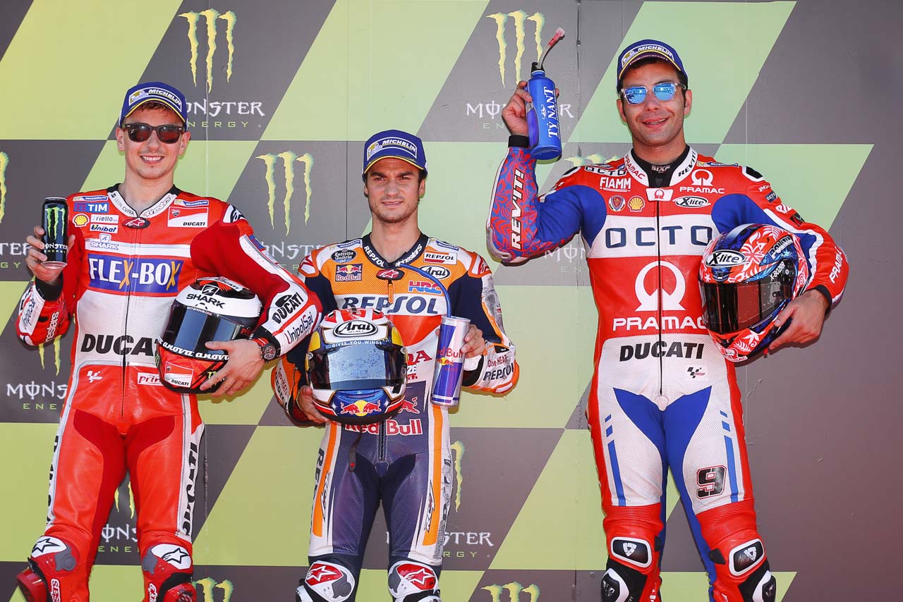 カタルーニャGPでポールポジションを獲得したダニ・ペドロサ