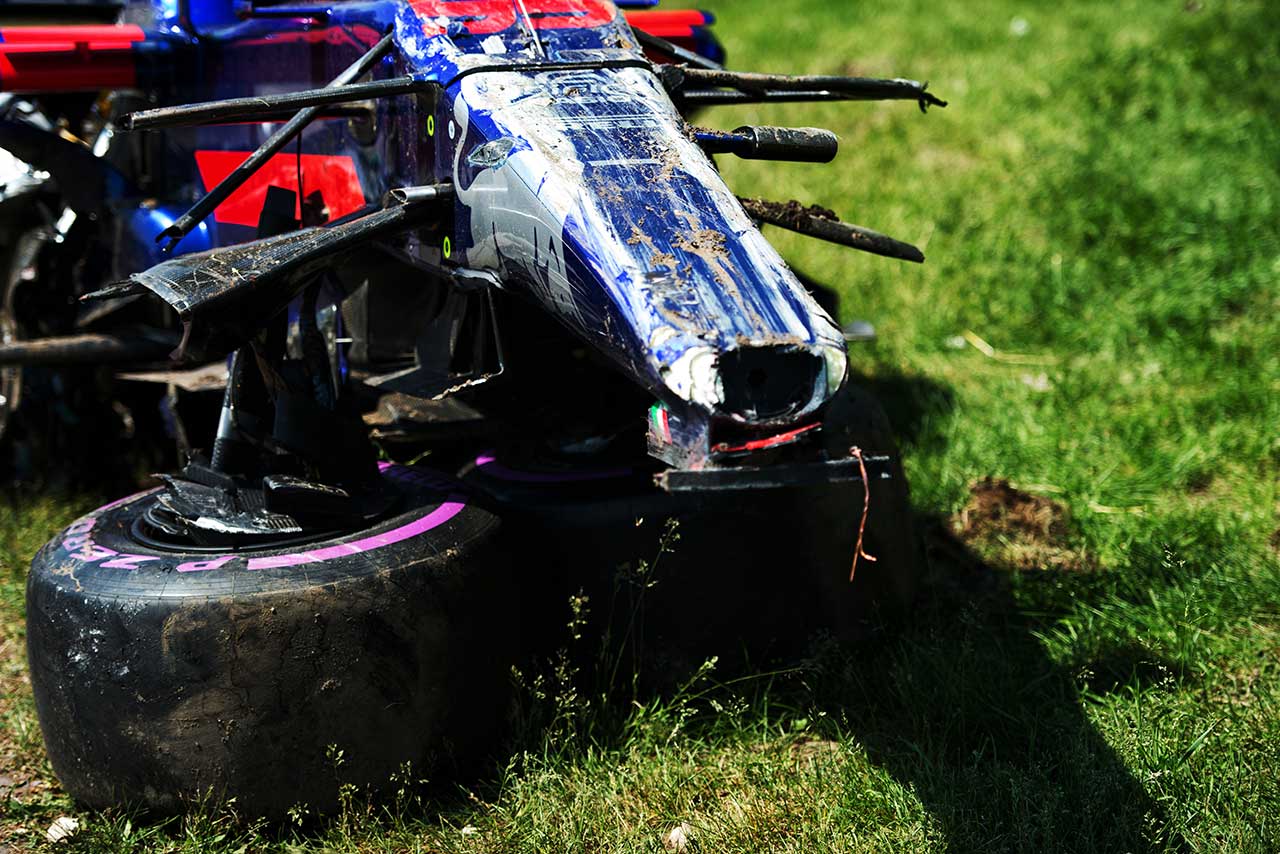 1周目にクラッシュリタイヤのサインツ