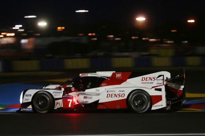 予選1回目でトップタイムをマークした7号車トヨタTS050ハイブリッド