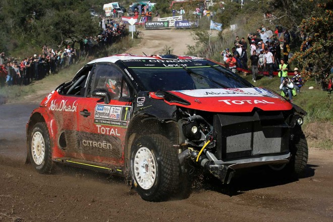WRC第5戦アルゼンティーナでクラッシュし、大ダメージを負ったシトロエンC3 WRC