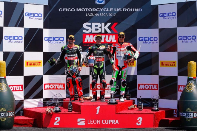 SBK第8戦レース2決勝トップ3