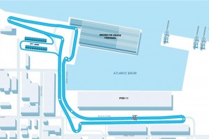 初開催となるニューヨークePrixのコース図