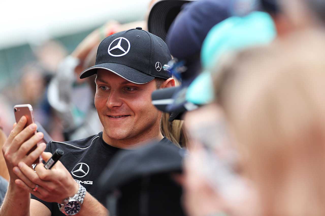 イギリスGPフリー走行1回目でトップタイムのボッタス