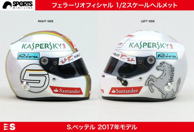 セバスチャン・ベッテルの1／2スケールヘルメット 2017年モデル