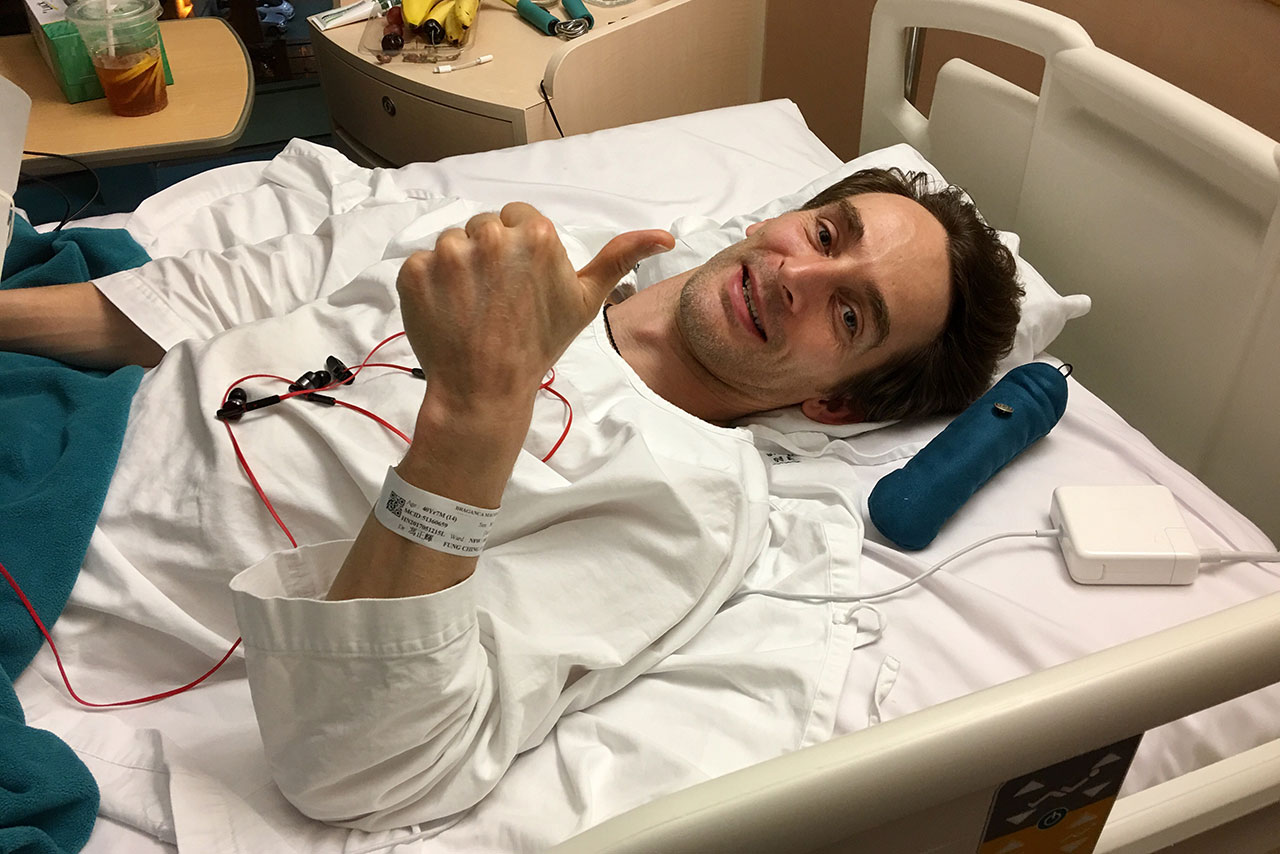 現在、香港の病院で治療を受けているアンドレ・クート