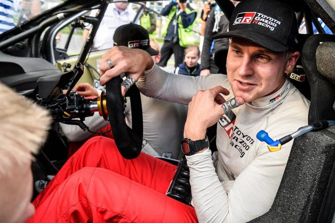 総合首位につけたエサペッカ・ラッピ（トヨタ・ヤリスWRC）