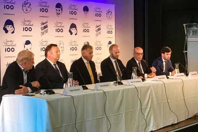 記者会見には、ドルナスポーツCEOやフィンランドの欧州文化スポーツ相も出席
