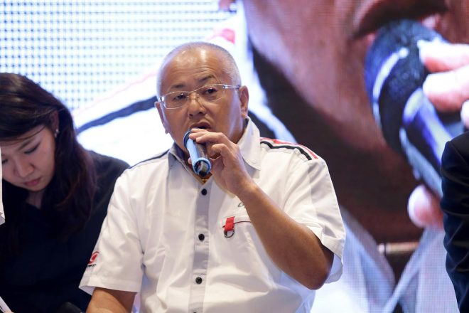 共同記者会見に出席したGTAの坂東正明代表