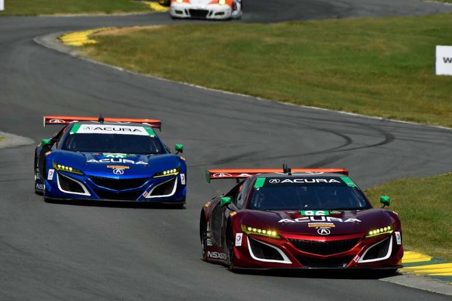 2台揃ってリタイアとなってしまったマイケル・シャンク・レーシングのアキュラNSX GT3