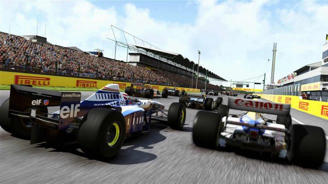 注目のクラシックF1カーによるイベントレース