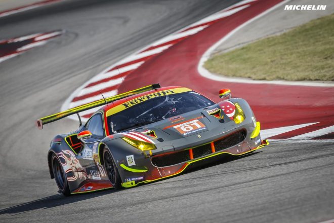 クラス2位となった61号車フェラーリ488 GTE