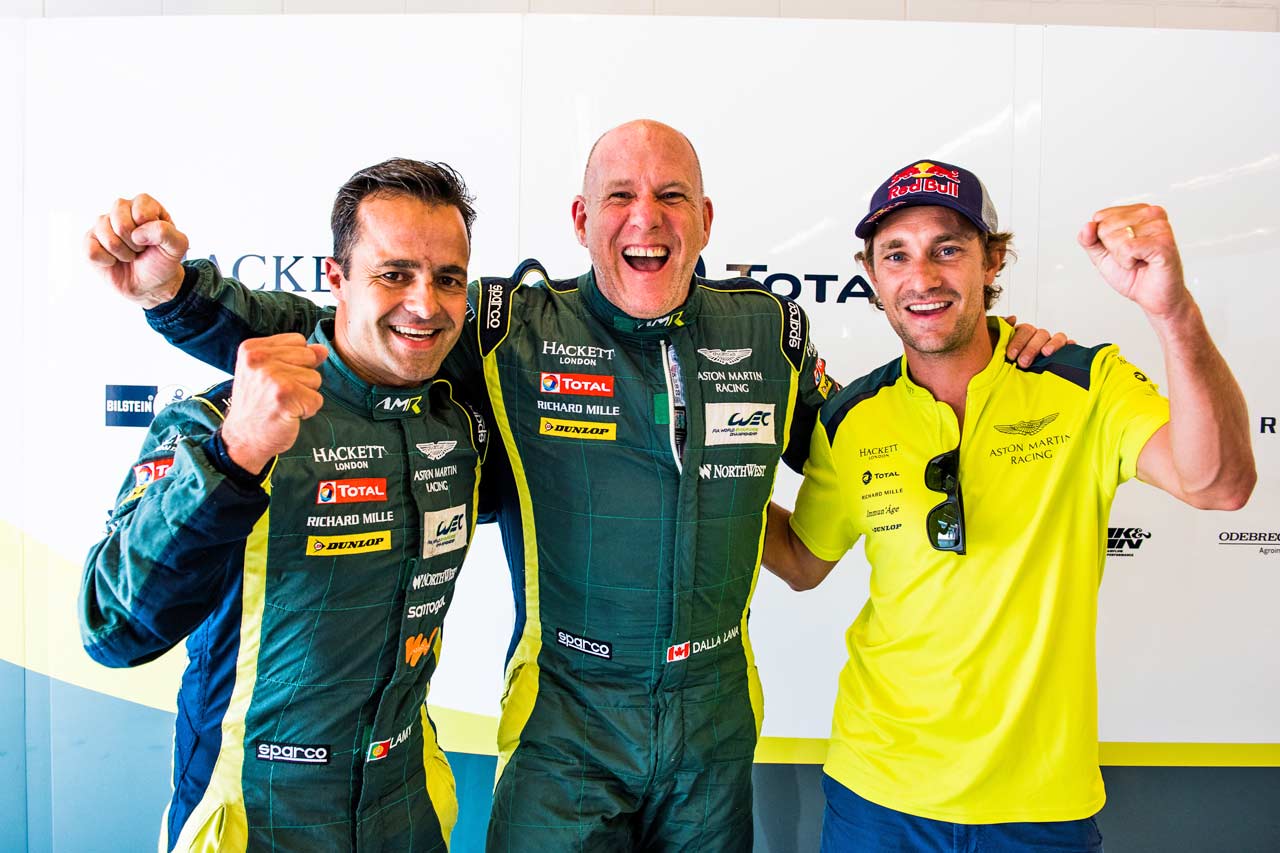 LM-GTEアマクラスの98号車アストンマーチンには元F1ドライバーのペドロ・ラミー（左）、ニキ・ラウダを父に持つマティアス・ラウダ（右）を擁する。