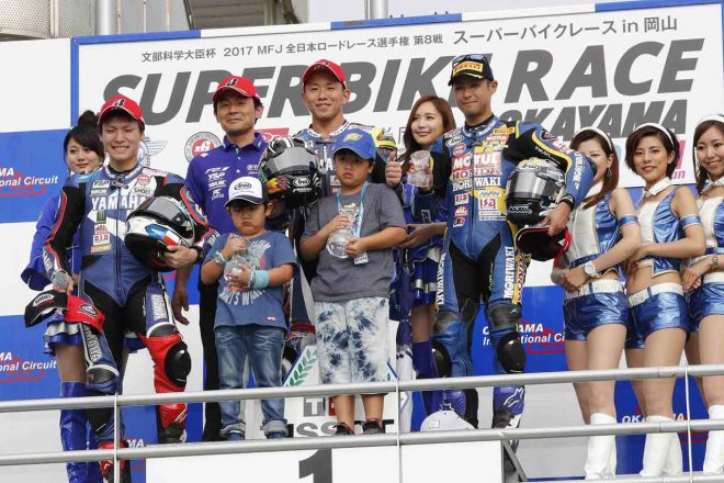 2017年全日本ロードレース第8戦岡山表彰台