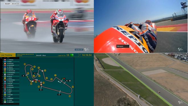 HuluではMotoGP日本GPを“マルチアングル4映像”で配信。サーキットの臨場感をより味わえるという