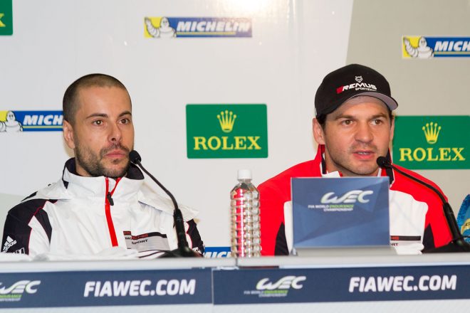 会見に出席したフレデリック・マコウィッキとリヒャルト・リエツ