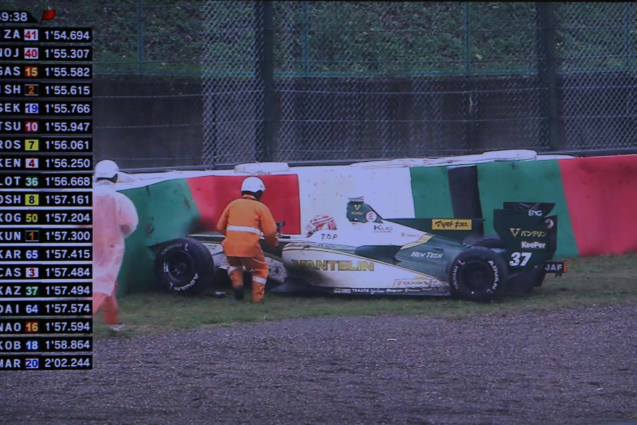 スプーンカーブでクラッシュを喫した中嶋一貴