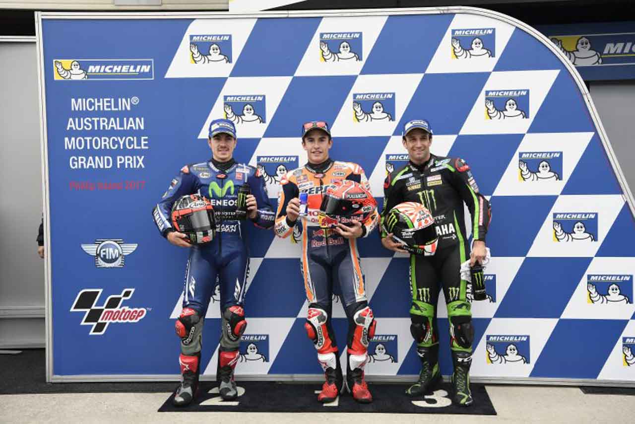2017MotoGP第16戦オーストラリアGP予選トップ3