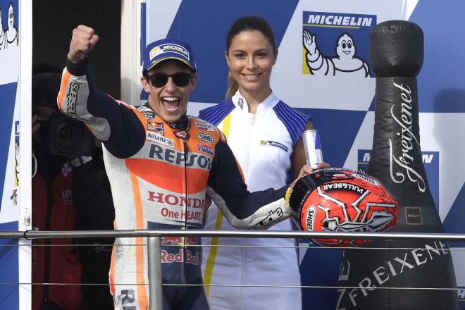 激戦を制しオーストラリアGPの勝者となったマルク・マルケス