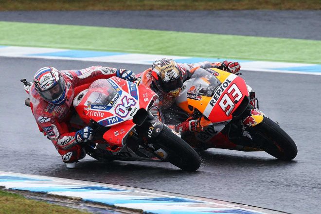 雨の日本GP、マルケスとの激しいバトルを制したドビジオーゾ