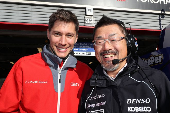 ロイック・デュバルとLEXUS TEAM SARDの田中耕太郎チーフエンジニア