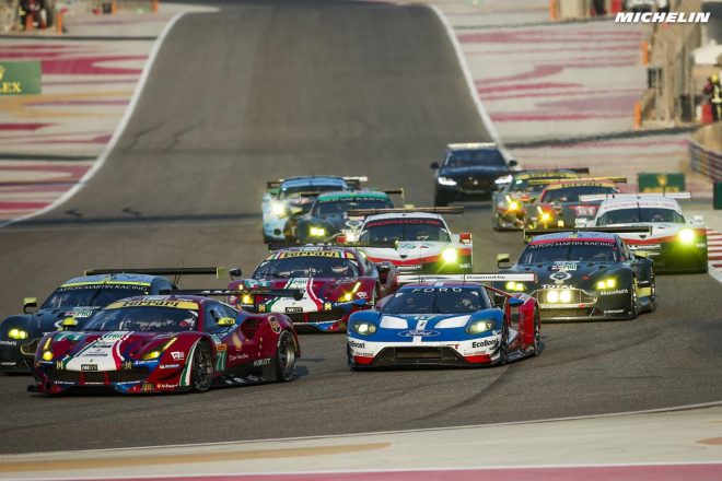 WEC第9戦バーレーン LM-GTEフォーメーションラップ