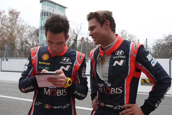 モンツァ・ラリーショーには現役WRCドライバーのティエリー・ヌービル、アンドレアス・ミケルセンも参戦