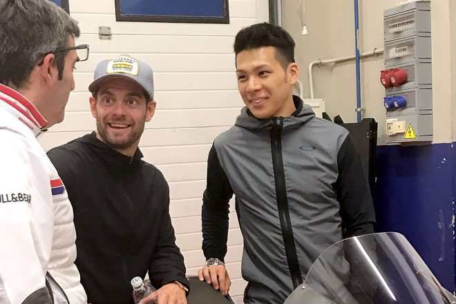 チームメイトのカル・クラッチローは中上いわく「とてもおもしろい人」