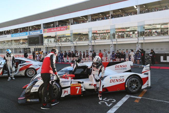 オープニングセレモニーでは小林可夢偉のドライブで7号車トヨタTS050ハイブリッドが登場した