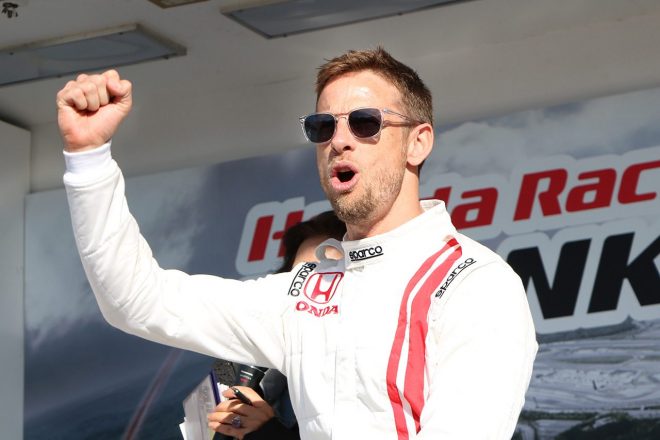 ホンダ・レーシング・サンクスデーで自らスーパーGT500クラスへのフル参戦を発表したジェンソン・バトン