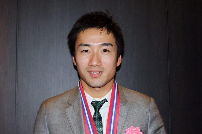 インタビューにハキハキと明快に答えてくれた渡辺選手