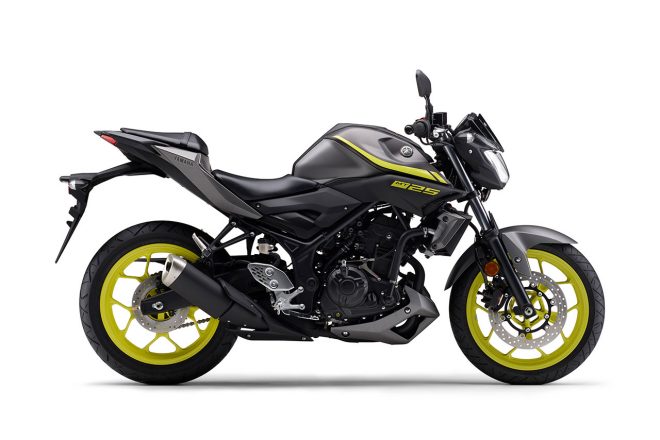 2018年モデルの『MT-25』（マットグレーメタリック3）