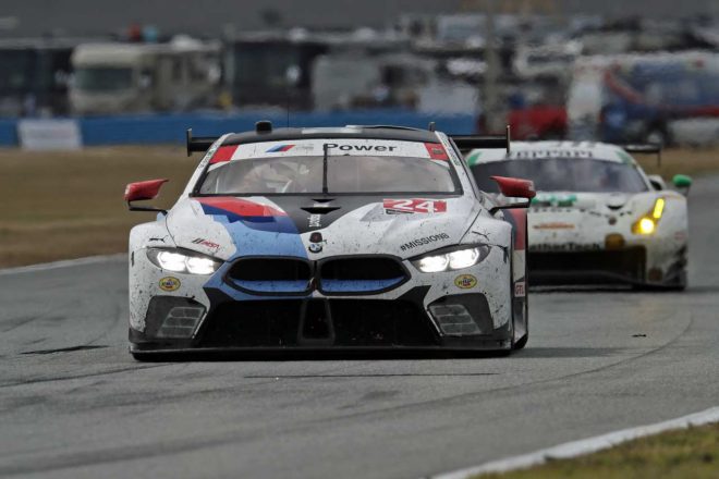 BMW M8 GTEはデビュー戦で2台が完走を果たしたが、24号車BMWがクラス7位、25号車が同9位という結果に。