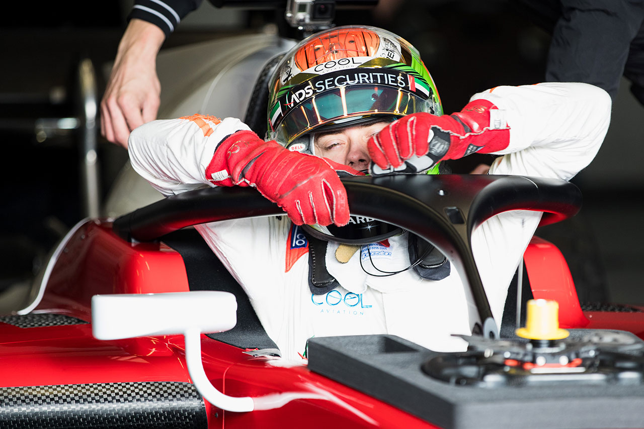 2018年型FIA F2マシンにはドライバー保護システム“ハロ”が装着されている