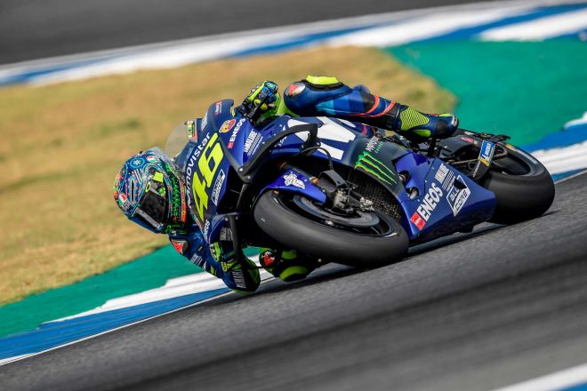 電子制御のテストを行ったバレンティーノ・ロッシ（モビスター・ヤマハ・MotoGP）