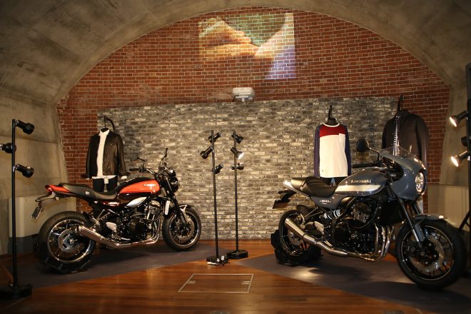 『タイムレスかつモダンな魅力 そして 上質な世界観』をコンセプトとしたZ900RS、Z900RS CAFEの展示