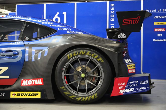 空力パフォーマンスの改善が図られた2018年仕様のSUBARU BRZ GT300