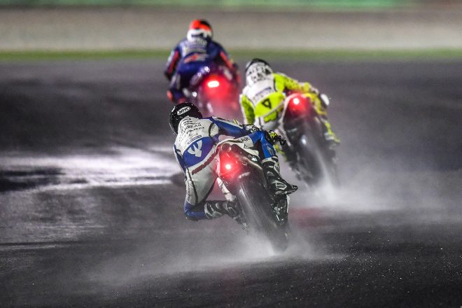 3日目のテスト終了後に行われたウエットテストの様子