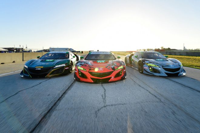 セブリング合同テストに参加した3台のアキュラNSX GT3