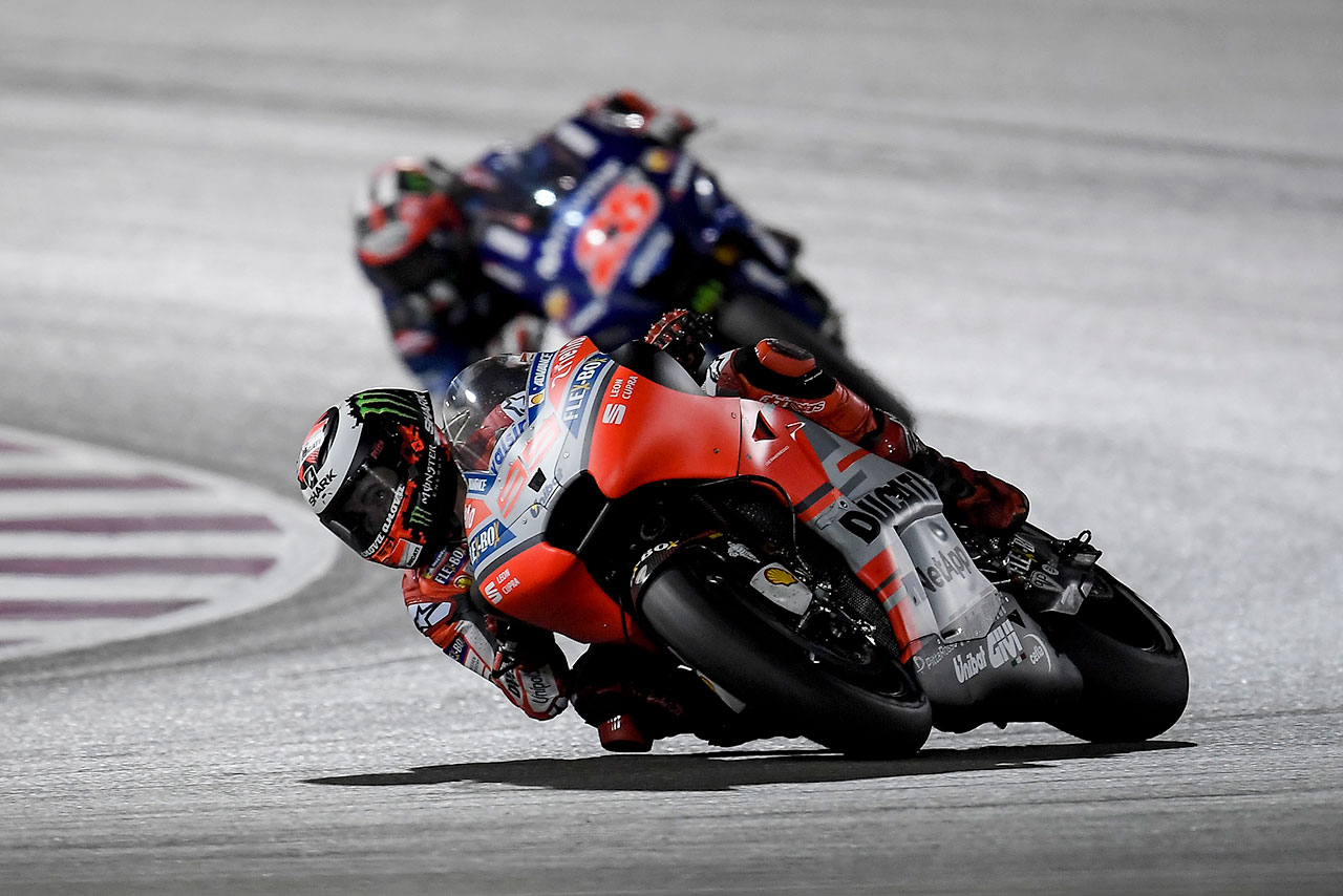 開幕戦カタールGPは技術トラブルにより転倒リタイヤとなったロレンソ