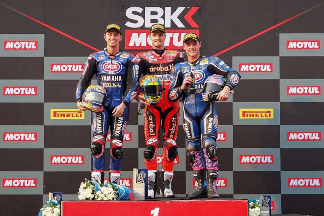 ヤマハはふたりそろっての表彰台獲得となった