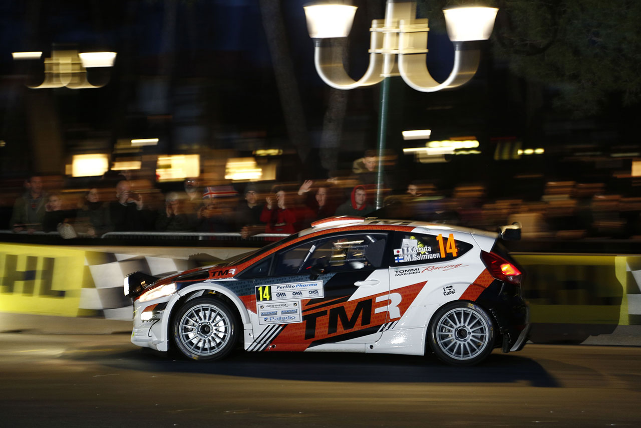 ナイトステージに挑んだ勝田貴元（フォード・フィエスタR5）